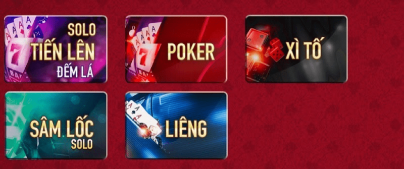 Trò chơ liêng nằm tại sảnh game bài của nhà cái Manclub