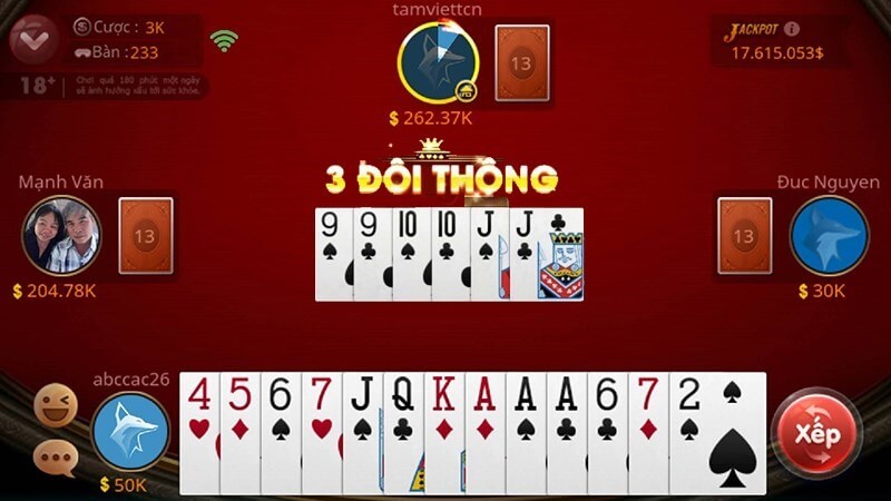 Tiến lên: Chiến thuật chơi tiến lên với bộ bài tây 52 lá tại Manclub